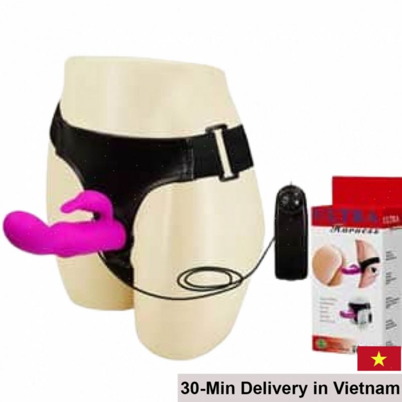 DC65H Strap-On Remote Control Vibrating Lesbian Sex Toy 