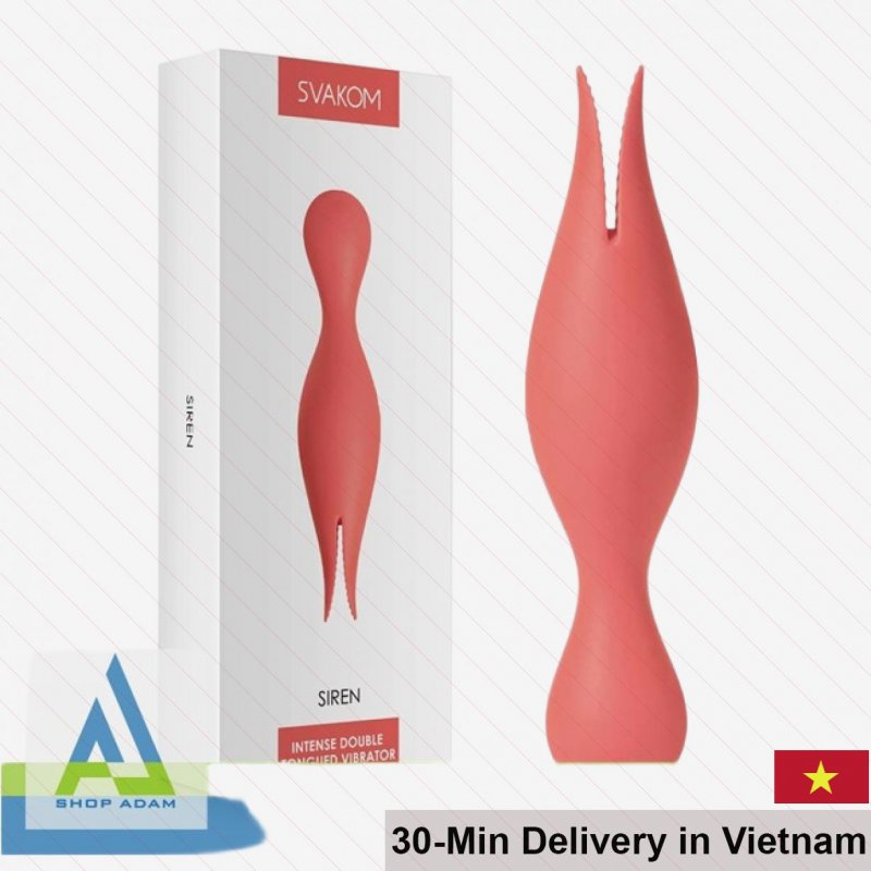 Svakom Siren Dual-Ended Female Massager Silicone 10 Modes Vibrate 