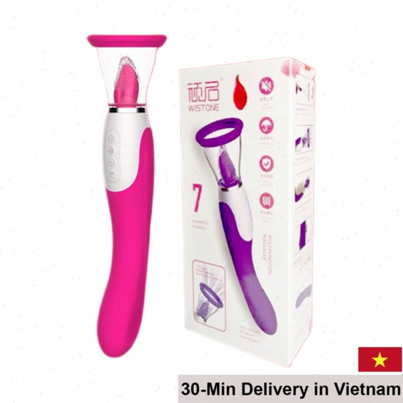 Wistone Dual Vibrator Tongue Licking G Spot Stimulator 