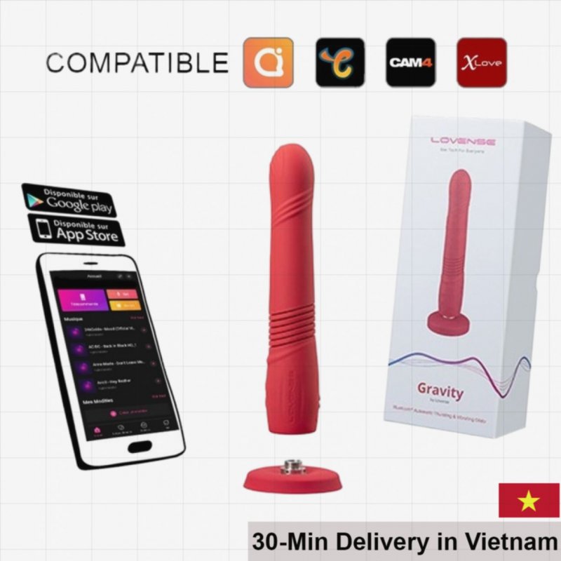 Lovense Gravity App-Controlled Multi-Speed Dildo 