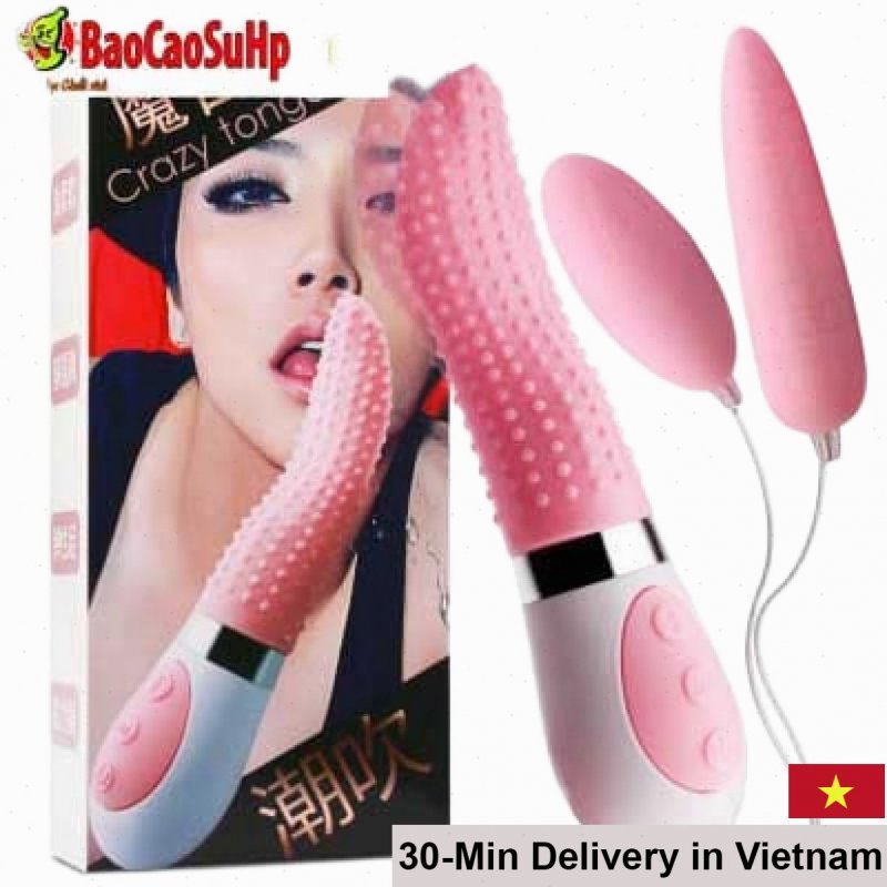 Mizzze Tongue Vibrator Double Egg Remote Clitoral Stimulation 