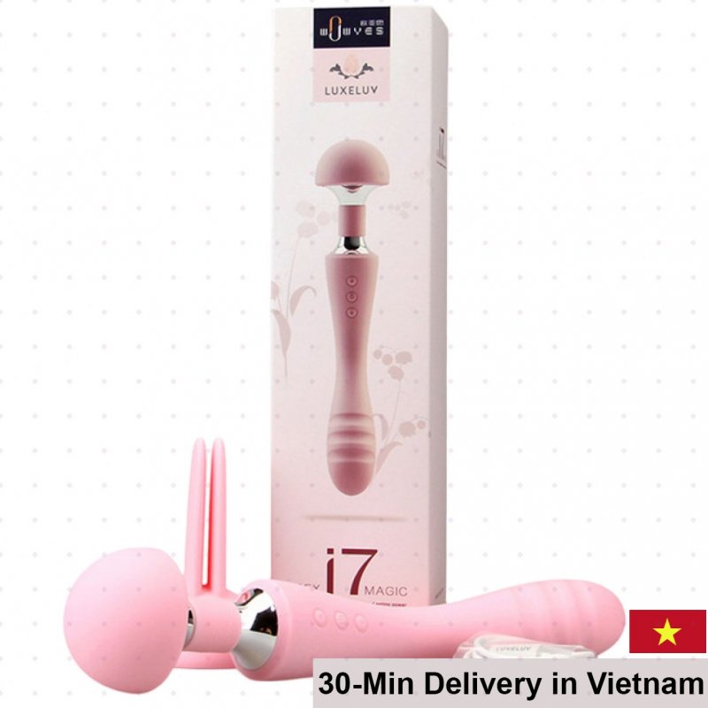I7 Magic Dual Head Vibrator Pink Body Massager for Women 