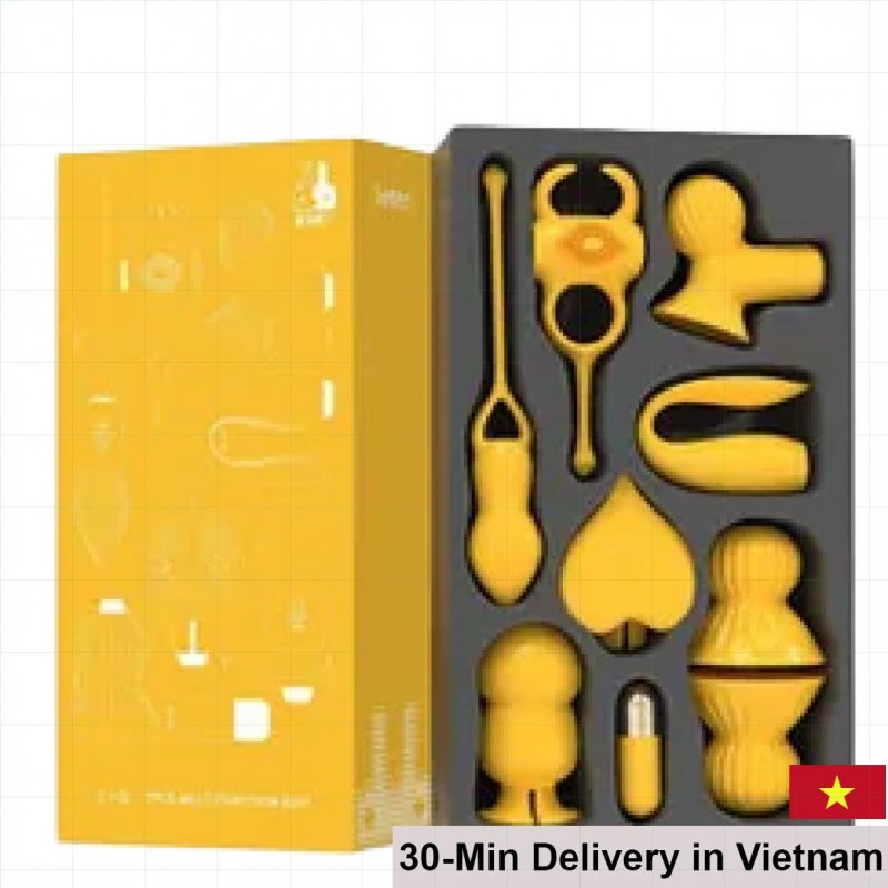 Leten 7-Piece Waterproof USB Rechargeable Couple Sex Toy Set 
