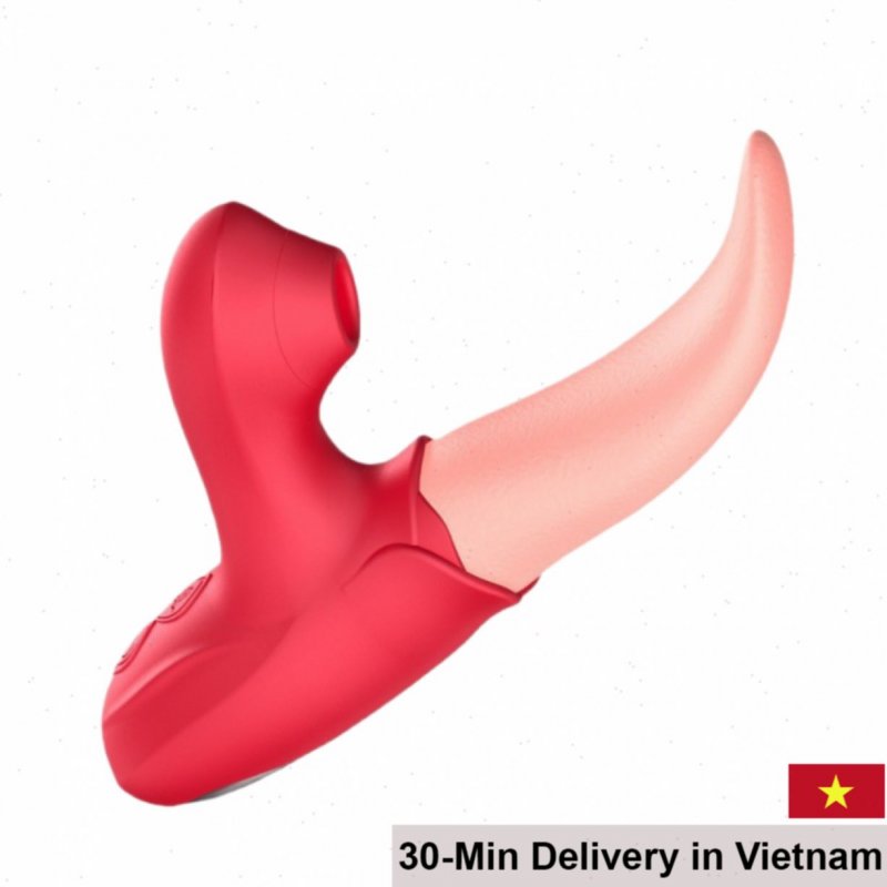 TPE Silicone Licking Sucking Tongue Vibrator 10 Modes 