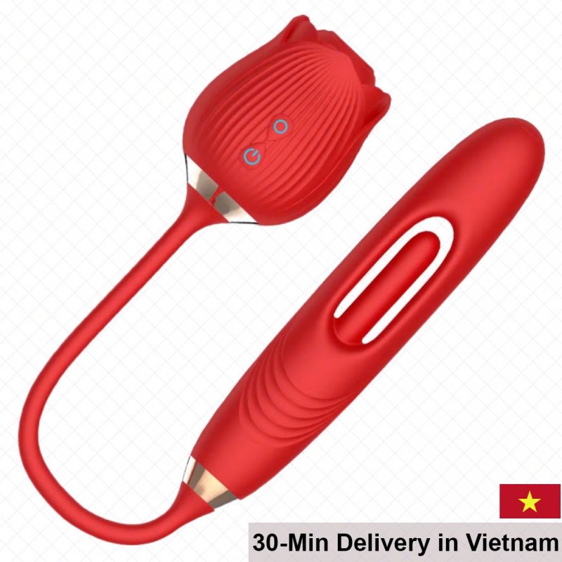 Rose Shaped Multi-Function Vibrator Suction Power 