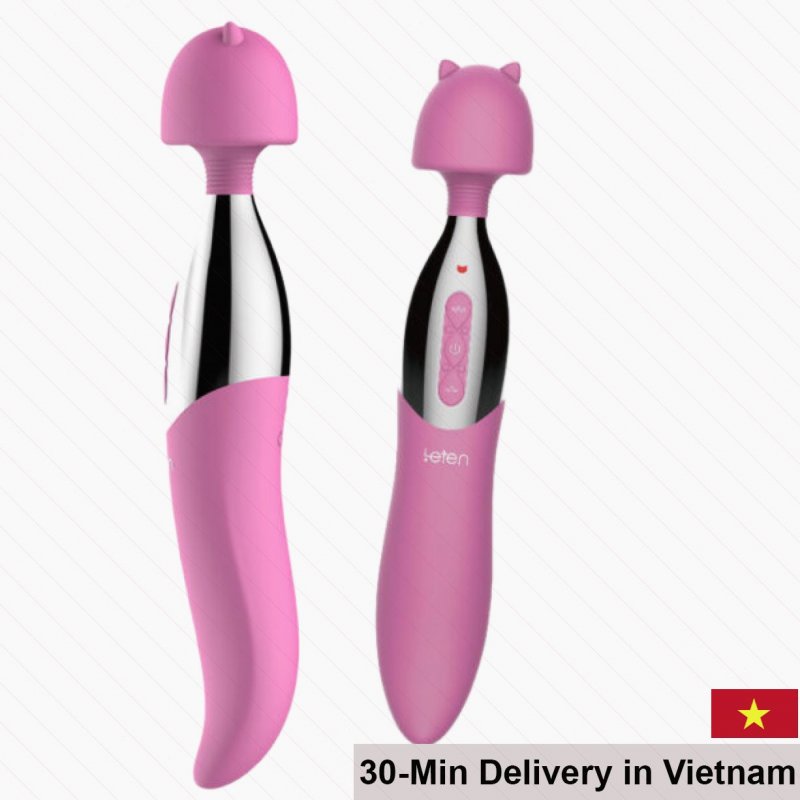 Leten 2-in-1 Massage Toy Vibrator and Licker Silicone Safe 