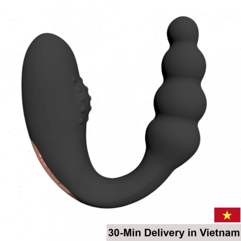 Faak Dual-Ended Anal Vibrator Silicone Black 