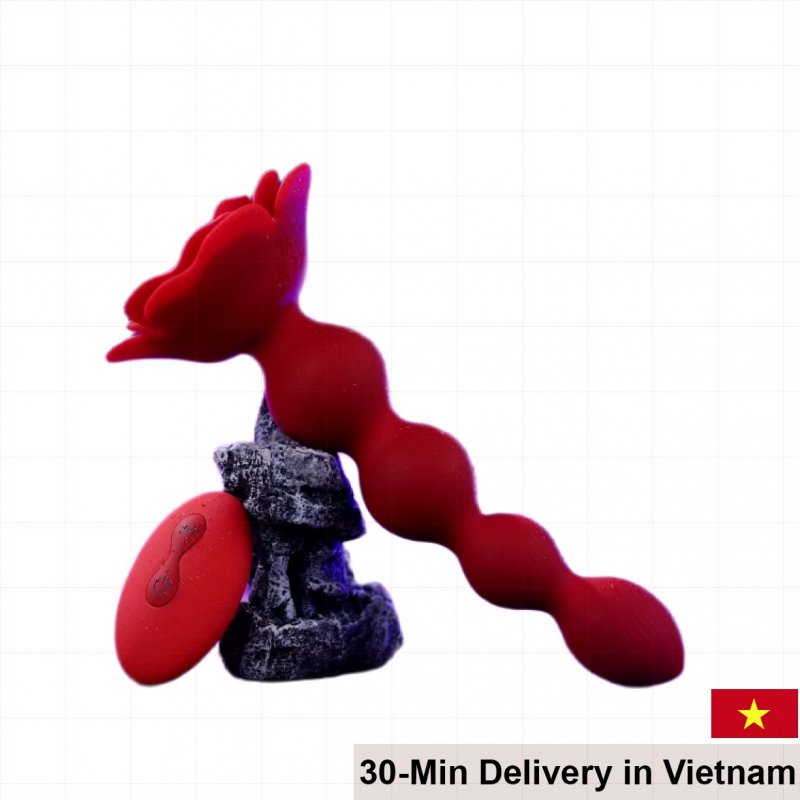 Butt Plug Flower Twisted 10 Modes Remote Vibe Smooth Silicone 