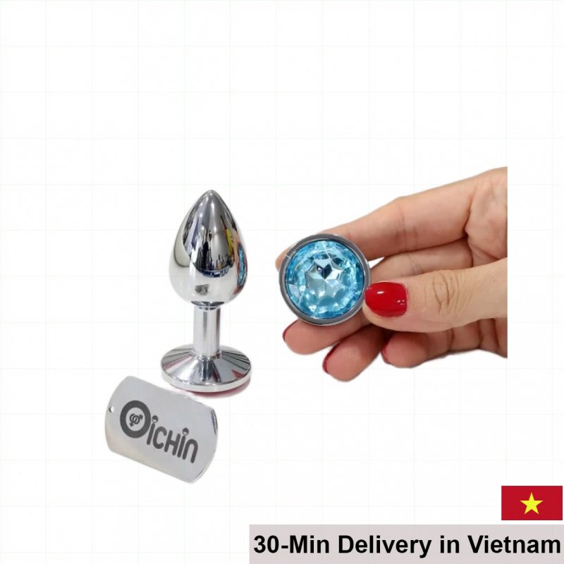 Colorful Stainless Steel Anal Plug 3 Sizes Luxury Gem 