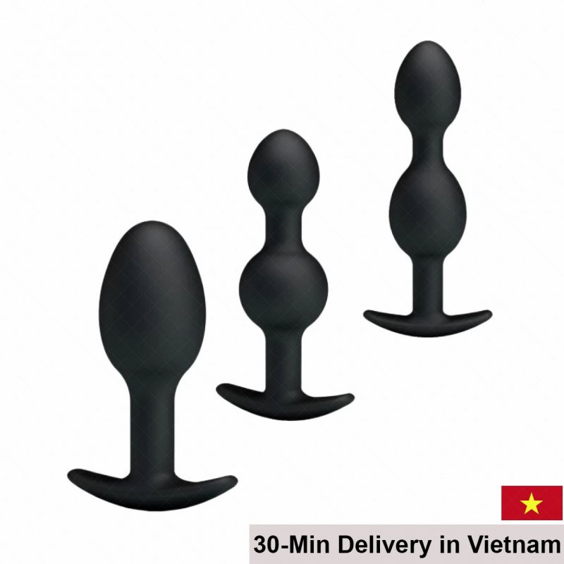 Pretty Love Soft Silicone Anal Balls with Massage Beads 