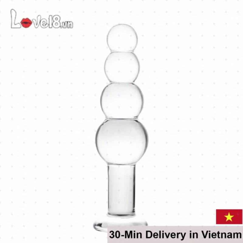 Glass Beaded Anal Stimulator Massage Gay Sauna Toy 