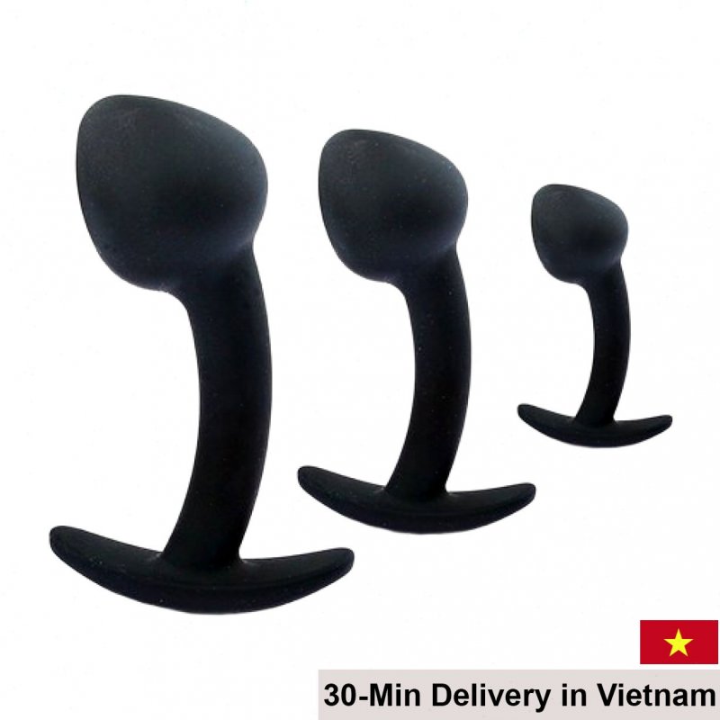 Three-Piece Men’s Anal Plug Set Silicone 