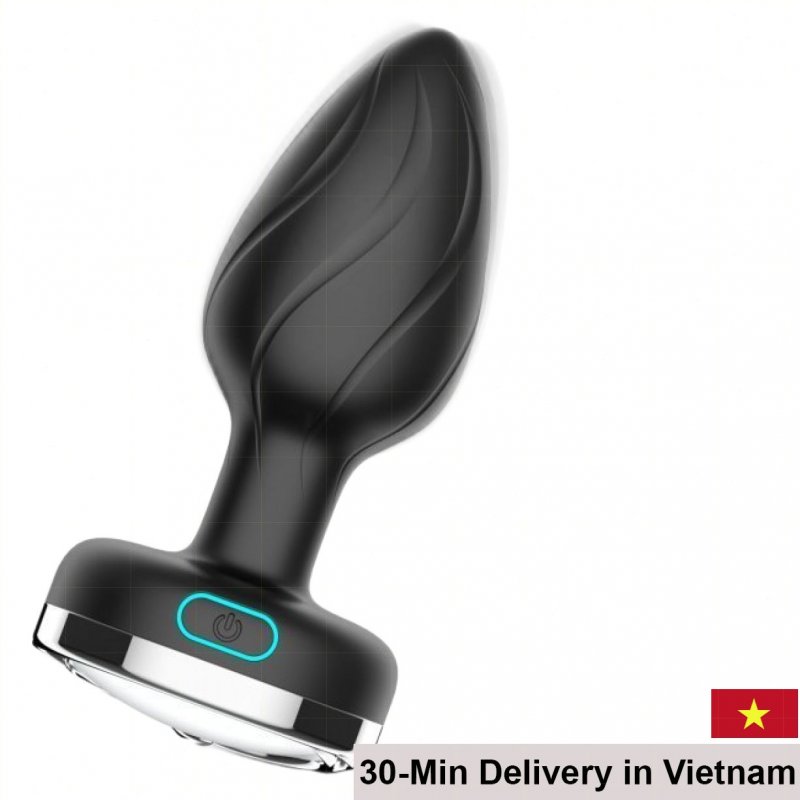 LED Remote Control Powerful Vibrating Anal Plug Silicone 