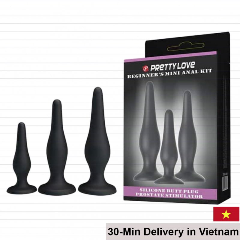 Pretty Love Mini Silicone Anal Plug Set Beginner Friendly 