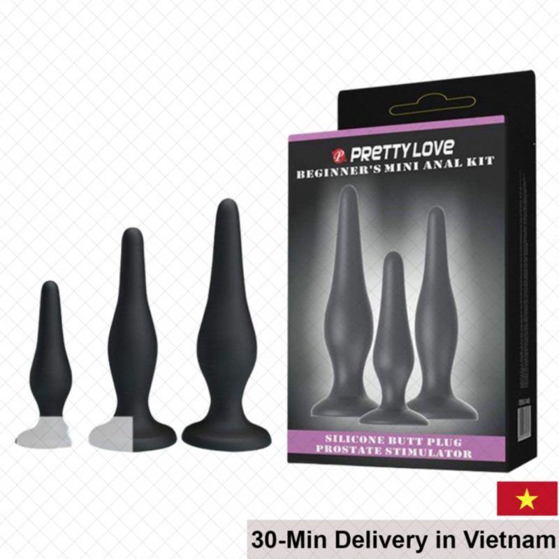 Pretty Love 3pcs Silicone Wall-Mount Butt Plugs Kit 