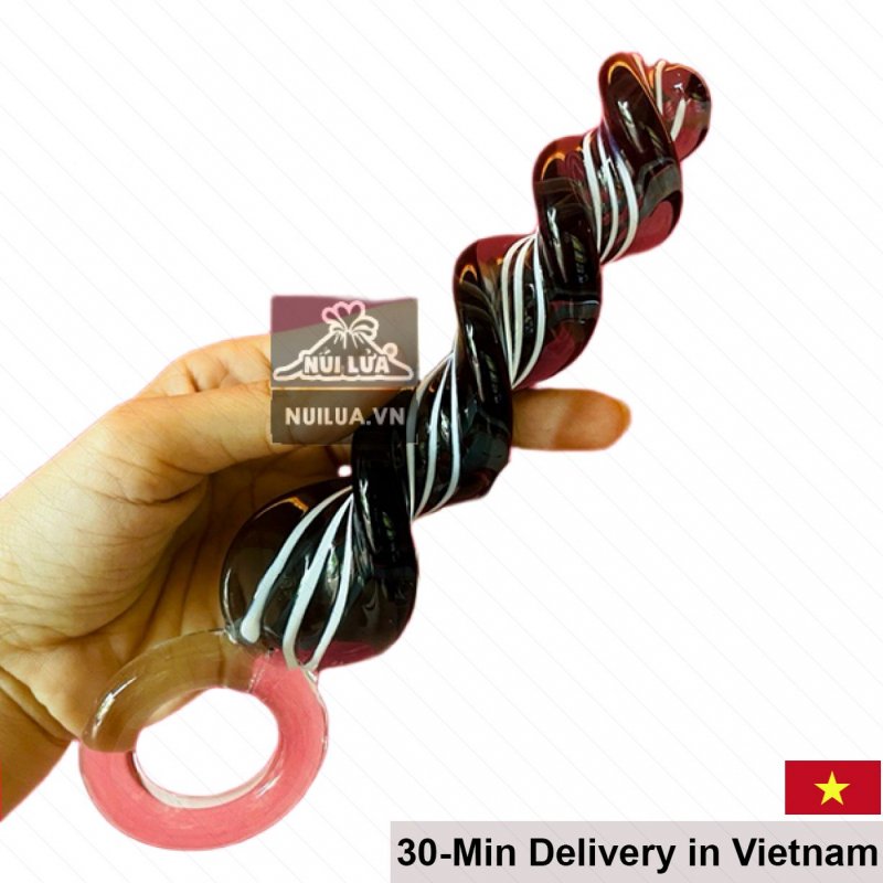 Twisted Glass Anal Prostate Stimulator 200mm Safe 