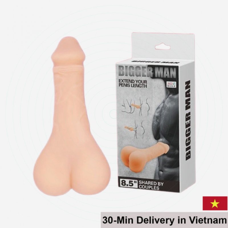 Bigger Man 8.5 Inch Soft Silicone Anal Dildo Realistic 