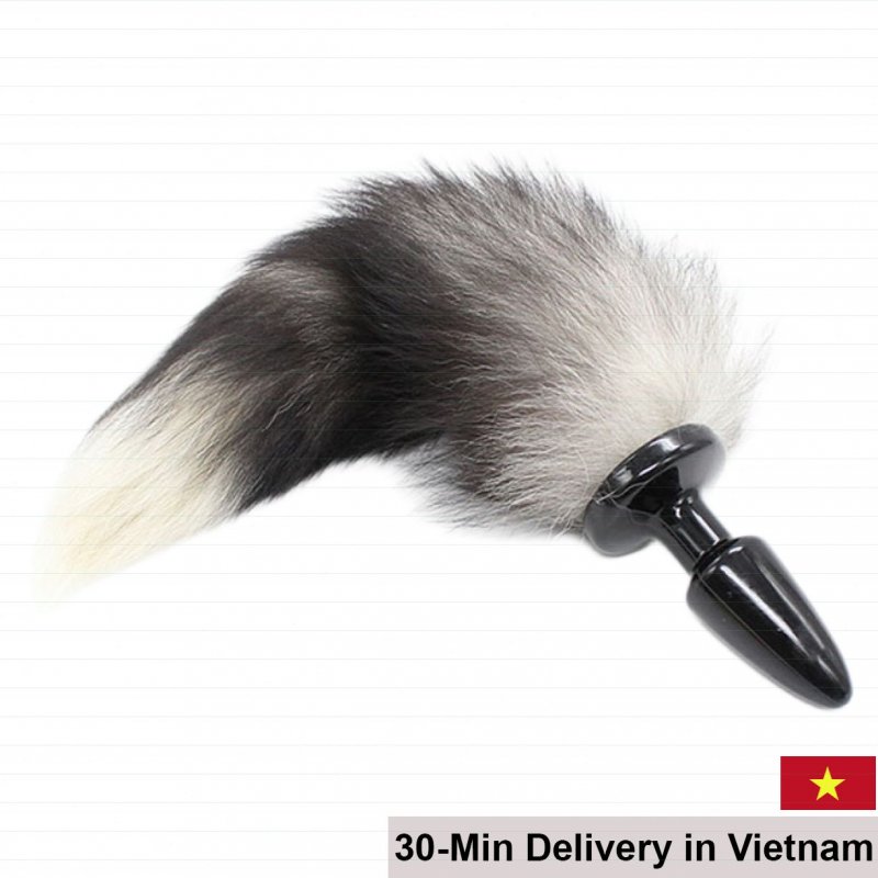 Soft Fox Tail Anal Plug Prostate Massage Silicone 