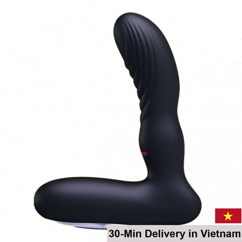 Bruse Licking Prostate Anal Vibrator Safe Silicone Black 