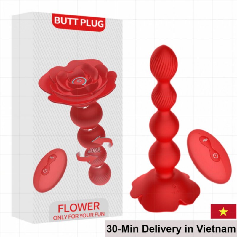 Remote Control Vibrating Anal Beads Prostate Massager Toy 