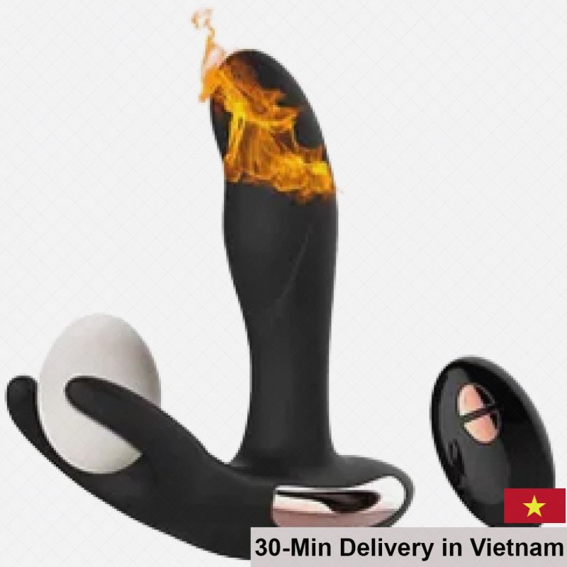 Prostate Massager Heated Strong Vibration 15 Modes Male Pleasure Toy 