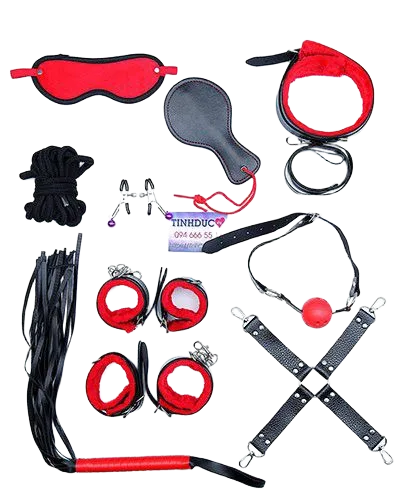 10 Piece BDSM Combo Set Soft Safe Sexy 50 Shades Inspired