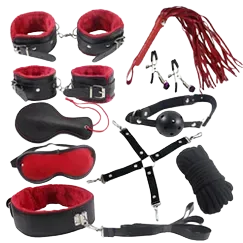 10-Piece BDSM Kit Full Set Bondage Toys Beginners and Experts