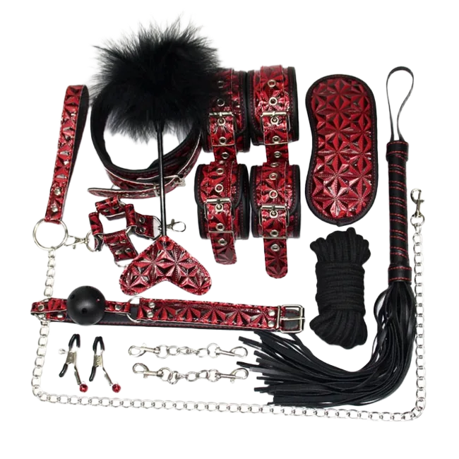 10pcs Sexy BDSM Restraints Kit Quick Play