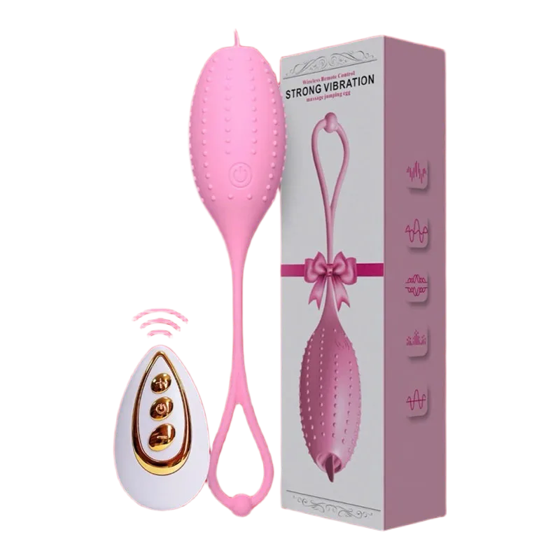 12-Speed Nubby Remote Vibrating Puffer Fish Egg Female Massage