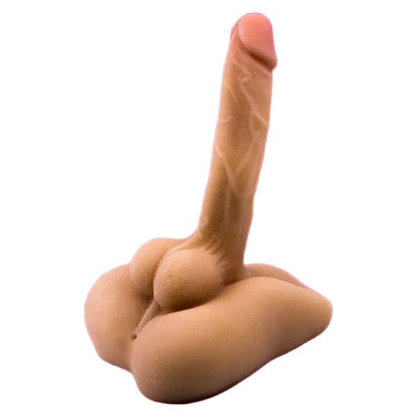 18cm Silicone Dildo with Realistic Anus Hole Pleasure Toy