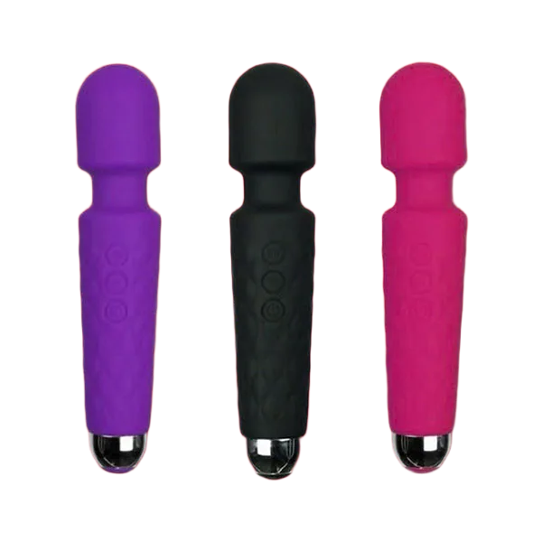 20 mode vibrating massage wand three intensity levels silicone