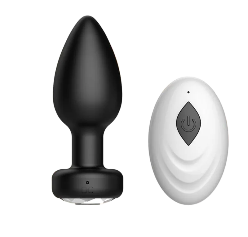 2025 Remote Control Black Anal Plug New Intense Pleasure
