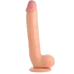 20x4cm Flexible Silicone Realistic Wall-Mount Dildo