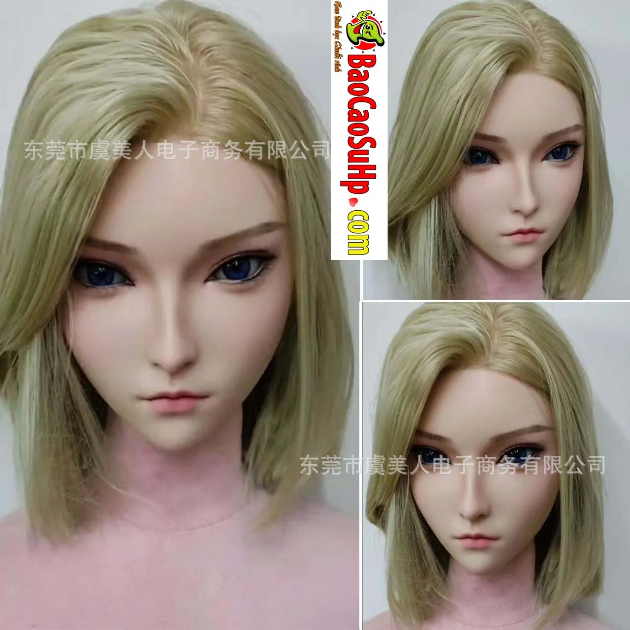 M170091 Full Silicone Hair-Implanted Makeup Doll Head — photo 5