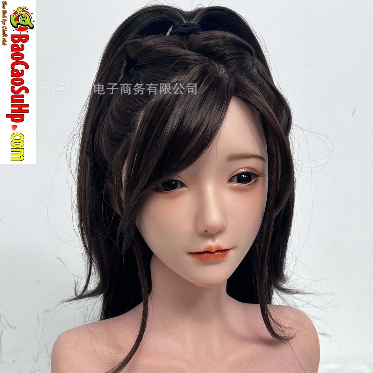 M170091 Full Silicone Hair-Implanted Makeup Doll Head — photo 2