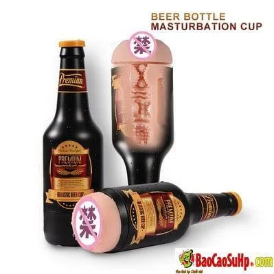 Premium Beer Bottle Shape Discreet Silicone Male Masturbator Toy — photo 2