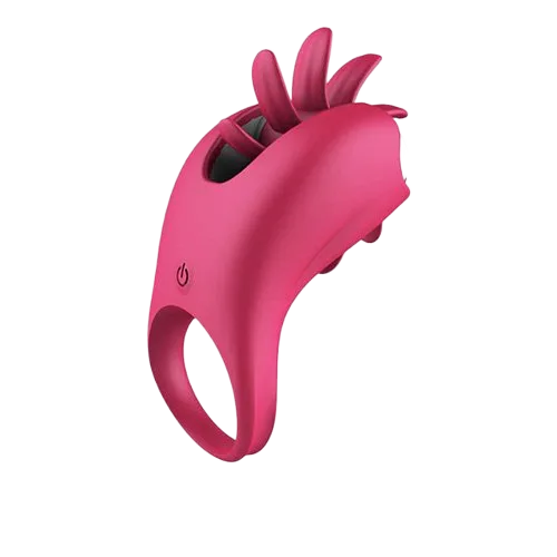 2in1 Rotating Licking Ring Stimulator Couples Silicone Toy