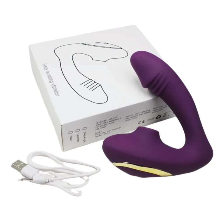 2in1 Vibrating Sucking Penis Massager Intense Pleasure Toy