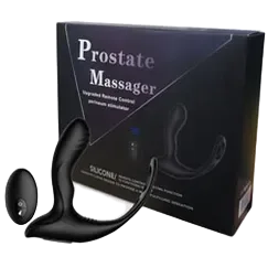 3-in-1 Prostate Massage Vibrator Heat Cock Ring Ball Loop