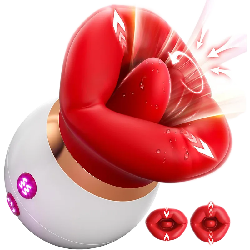 3-in-1 Rose Licking Suction Vibrating Clitoral Stimulator