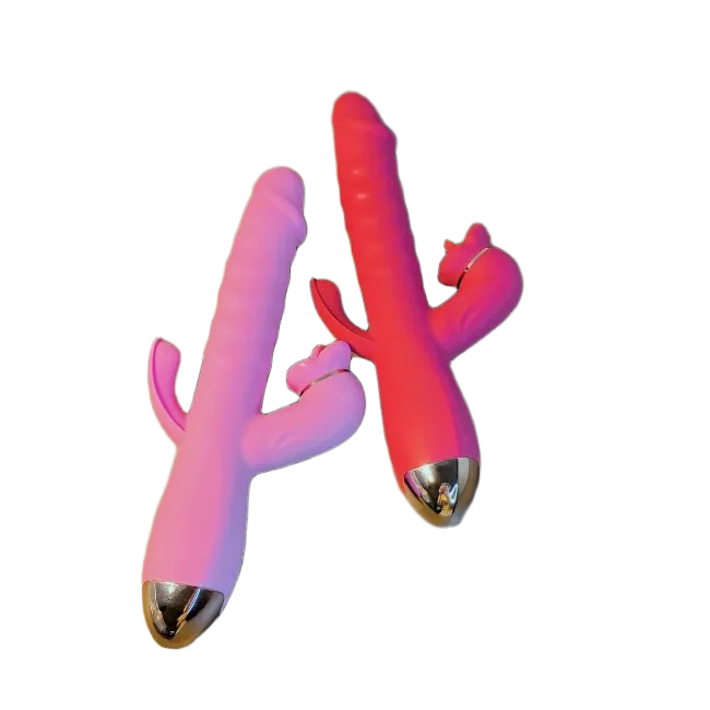 3-in-1 Vibrating Multi-Function Clitoral Tongue Thrusting Pink Toy