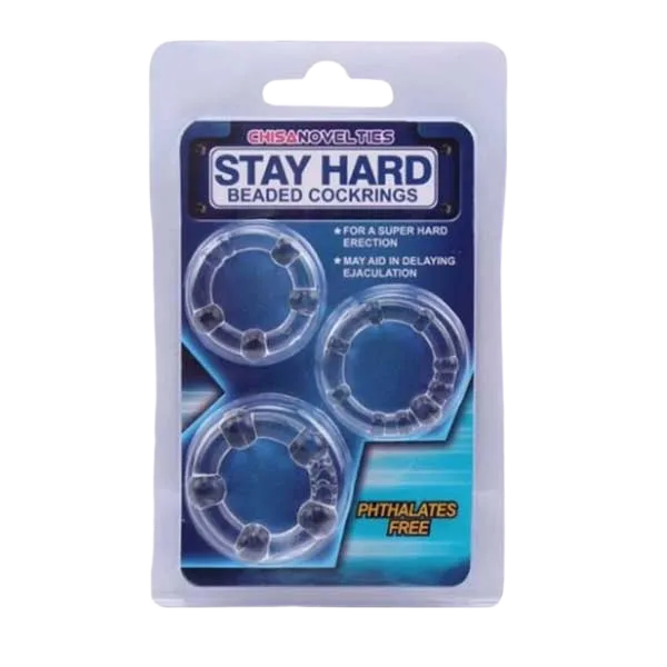 3-Pack Stay Hard Silicone Rings Extend Performance