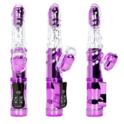 360° Rotating Vibrating Soft Silicone Dildo Battery Powered