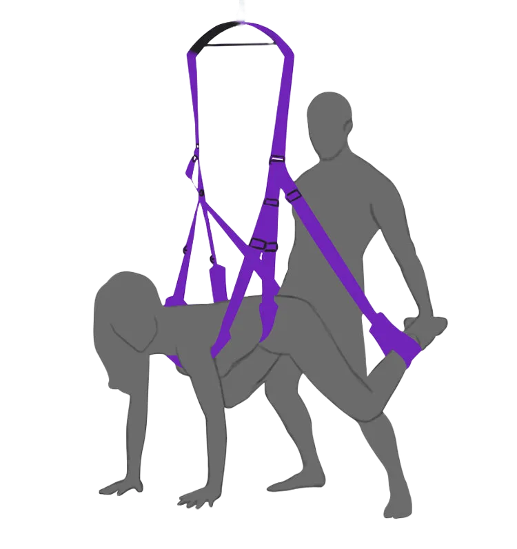 360° Suspension BDSM Harness Strong Polymer Black Set