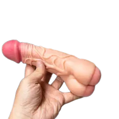 3D Soft Silicone Realistic Male Masturbation Dildo 21cm