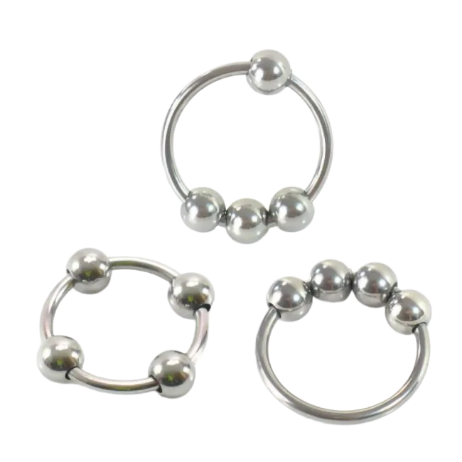 4-Ball Stainless Steel Adjustable Cock Ring