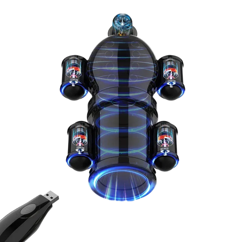 5 Motor Remote Control Silicone Penis Vibrator Strong USA Made