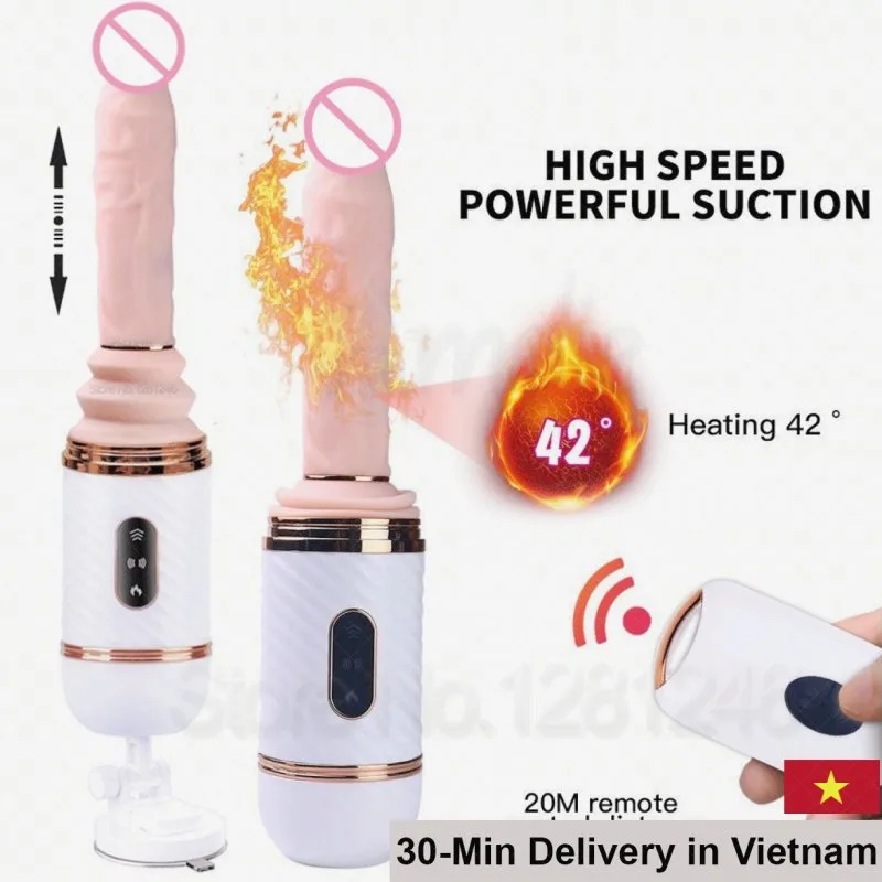 5in1 Silicone ABS Heating Vibrating Wall Mounted Remote Dildo Toy