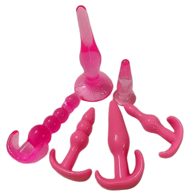6-Piece Soft Silicone Anal Stimulator Set for Massage & Pleasure