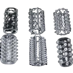 6-Piece Textured Penis Extender Set Enhance Couple Pleasure